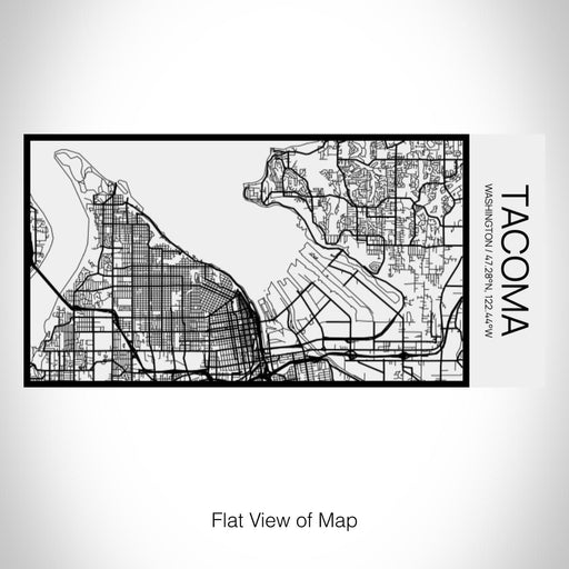 Rendered View of Tacoma Washington Map on 17oz Stainless Steel Insulated Cola Bottle in Stainless in Matte White