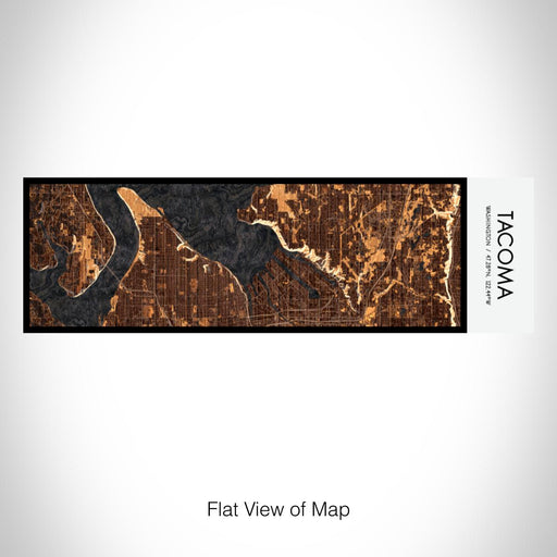 Rendered View of Tacoma Washington Map on 10oz Stainless Steel Insulated Cup in Ember with Sliding Lid