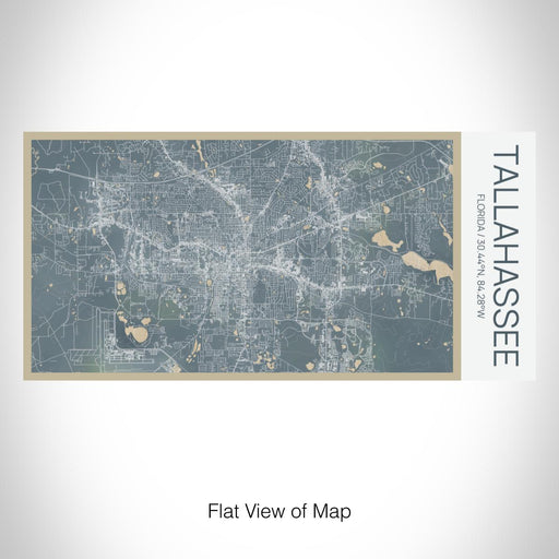 Rendered View of Tallahassee Florida Map on 17oz Stainless Steel Insulated Bottle with printed afternoon style map