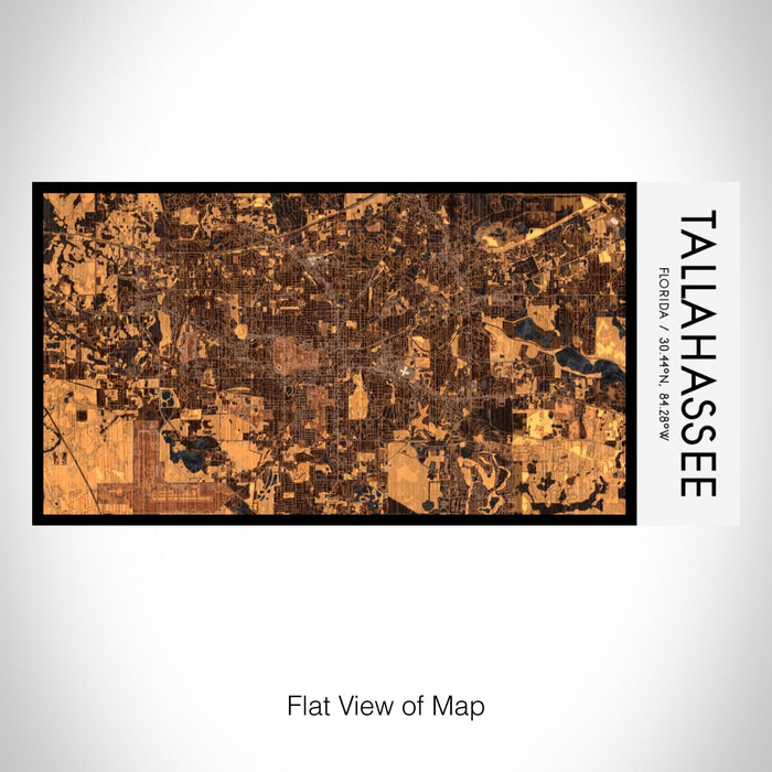 Rendered View of Tallahassee Florida Map on 17oz Stainless Steel Insulated Bottle with printed ember style map