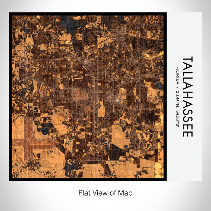 Rendered View of Tallahassee Florida Map on 17oz Stainless Steel Insulated Tumbler in Ember Map Style