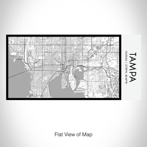 Rendered View of Tampa Florida Map on 17oz Stainless Steel Insulated Bottle with printed classic style map