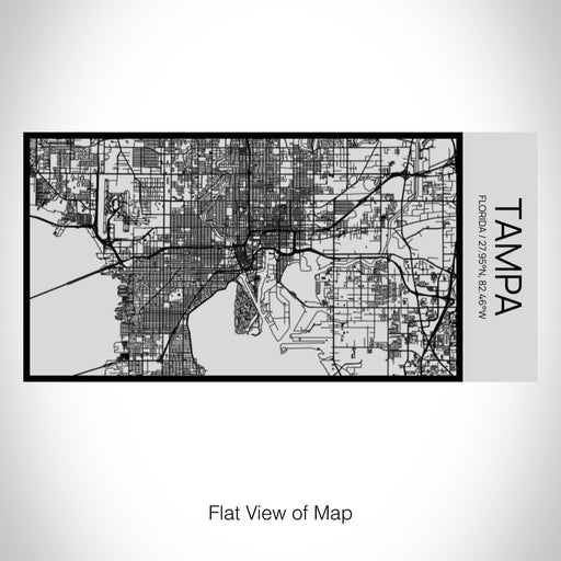 Rendered View of Tampa Florida Map on 17oz Stainless Steel Insulated Cola Bottle in Stainless