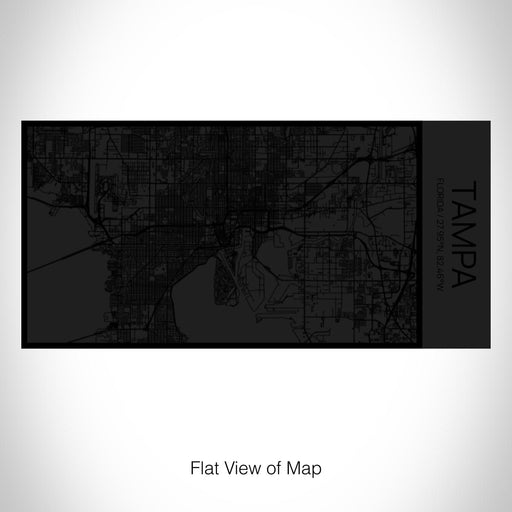 Rendered View of Tampa Florida Map on 17oz Stainless Steel Insulated Cola Bottle in Stainless in Matte Black