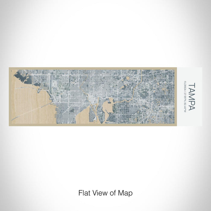 Rendered View of Tampa Florida Map on 10oz Stainless Steel Insulated Cup in Afternoon with Sliding Lid