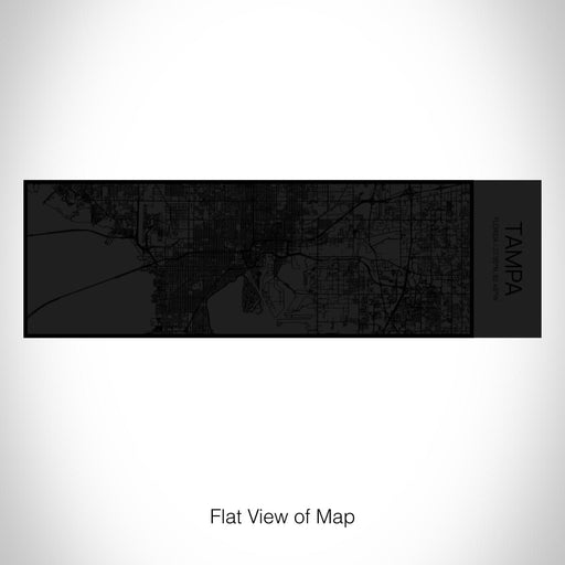 Rendered View of Tampa Florida Map on 10oz Stainless Steel Insulated Cup in Matte Black with Sliding Lid