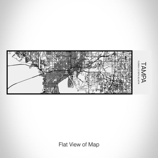 Rendered View of Tampa Florida Map on 10oz Stainless Steel Insulated Cup in Matte White with Sliding Lid