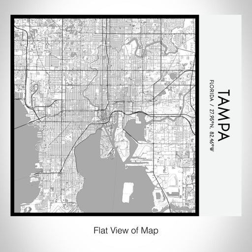 Rendered View of Tampa Florida Map on 17oz Stainless Steel Insulated Tumbler in Classic Map Style