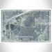 Tanglewood Fort Worth Map Print Landscape Orientation in Afternoon Style With Shaded Background