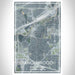 Tanglewood Fort Worth Map Print Portrait Orientation in Afternoon Style With Shaded Background