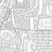 Tanglewood Fort Worth Map Print in Classic Style Zoomed In Close Up Showing Details