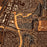 Tanglewood Fort Worth Map Print in Ember Style Zoomed In Close Up Showing Details
