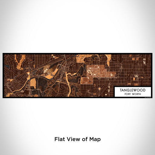 Flat View of Map Custom Tanglewood Fort Worth Map Enamel Mug in Ember