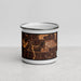 Front View Custom Tanglewood Fort Worth Map Enamel Mug in Ember