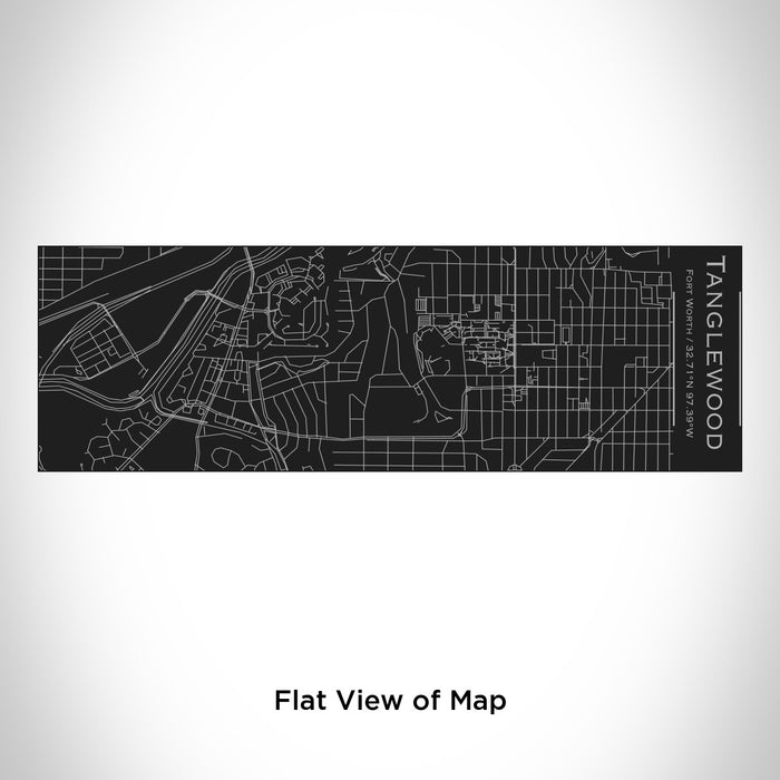 Rendered View of Tanglewood Fort Worth Map Engraving on 10oz Stainless Steel Insulated Cup with Sliding Lid in Black