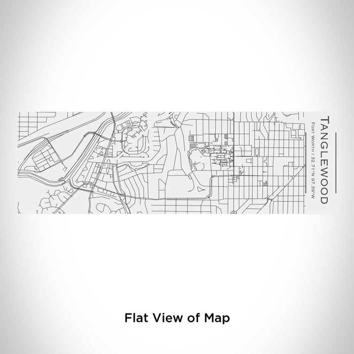Rendered View of Tanglewood Fort Worth Map Engraving on 10oz Stainless Steel Insulated Cup with Sliding Lid in White