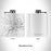 Rendered View of Taylors Falls Minnesota Map Engraving on 6oz Stainless Steel Flask in White