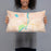 Person holding 20x12 Custom Taylors Falls Minnesota Map Throw Pillow in Watercolor