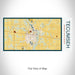 Rendered View of Tecumseh Michigan Map on 17oz Stainless Steel Insulated Bottle with printed woodblock style map