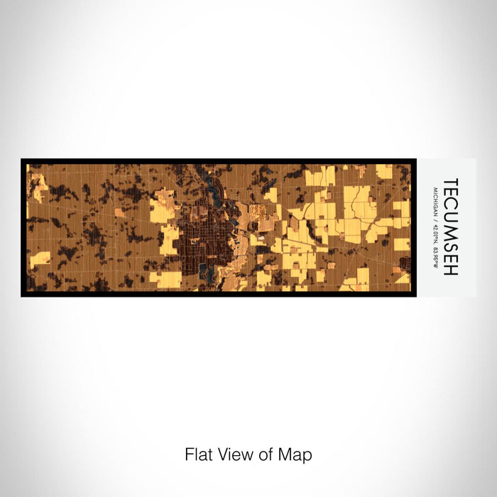 Rendered View of Tecumseh Michigan Map on 10oz Stainless Steel Insulated Cup in Ember with Sliding Lid