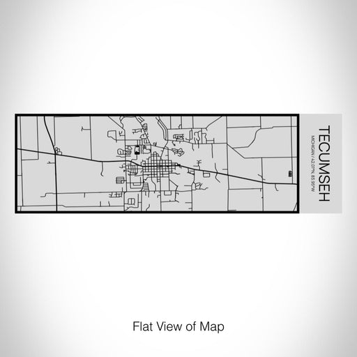Rendered View of Tecumseh Michigan Map on 10oz Stainless Steel Insulated Cup with Sipping Lid