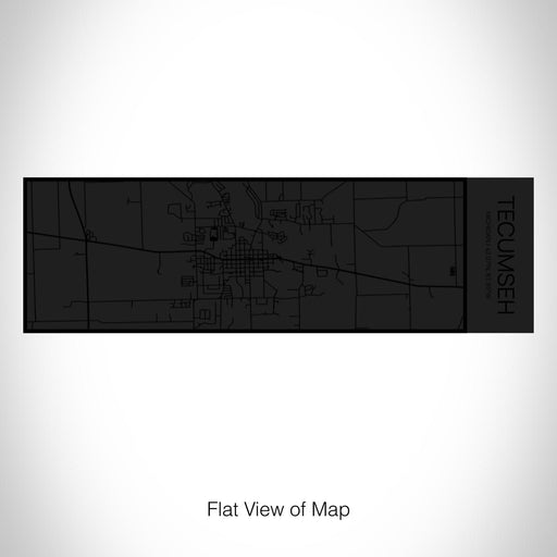 Rendered View of Tecumseh Michigan Map on 10oz Stainless Steel Insulated Cup in Matte Black with Sliding Lid