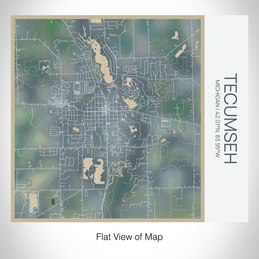 Rendered View of Tecumseh Michigan Map on 17oz Stainless Steel Insulated Tumbler in Afternoon Map Style