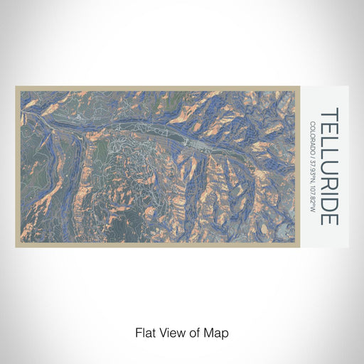 Rendered View of Telluride Colorado Map on 17oz Stainless Steel Insulated Bottle with printed afternoon style map