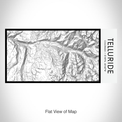Rendered View of Telluride Colorado Map on 17oz Stainless Steel Insulated Bottle with printed classic style map