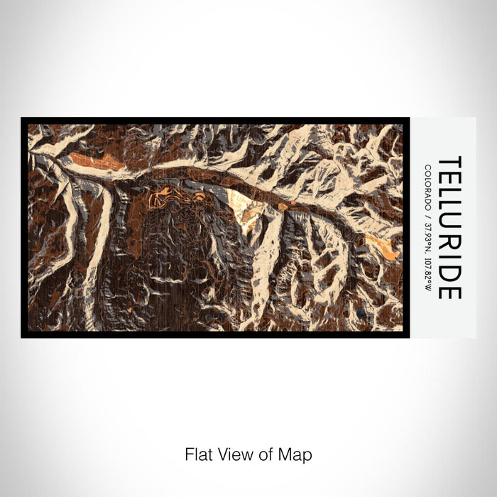 Rendered View of Telluride Colorado Map on 17oz Stainless Steel Insulated Bottle with printed ember style map