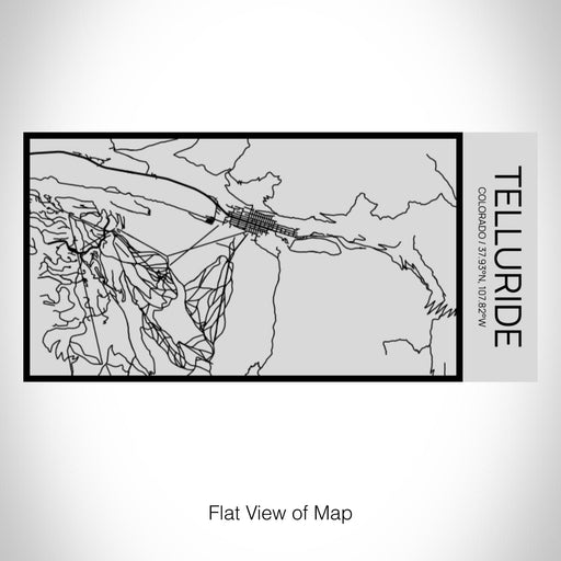 Rendered View of Telluride Colorado Map on 17oz Stainless Steel Insulated Cola Bottle in Stainless