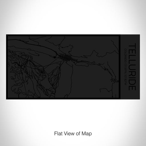 Rendered View of Telluride Colorado Map on 17oz Stainless Steel Insulated Cola Bottle in Stainless in Matte Black