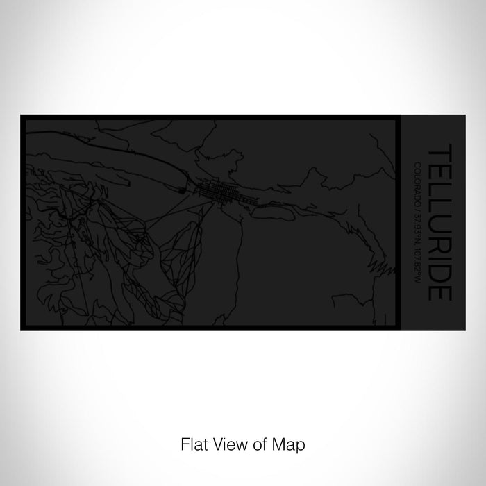Rendered View of Telluride Colorado Map on 17oz Stainless Steel Insulated Cola Bottle in Stainless in Matte Black