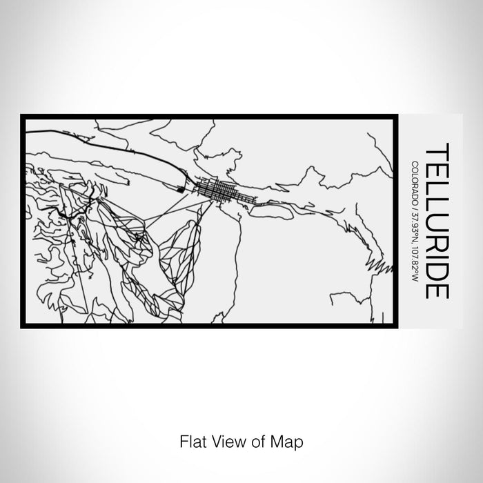Rendered View of Telluride Colorado Map on 17oz Stainless Steel Insulated Cola Bottle in Stainless in Matte White