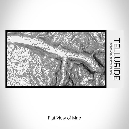 Rendered View of Telluride Colorado Map on 17oz Stainless Steel Insulated Cola Bottle in Stainless in Matte White
