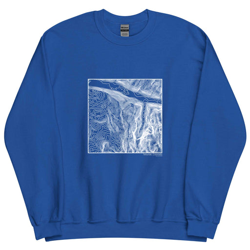 Telluride Colorado Topographic  Map Unisex Crewneck Sweater with City inscription in Royal Blue