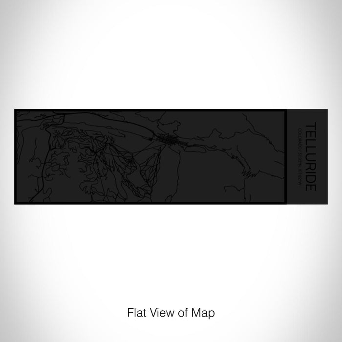 Rendered View of Telluride Colorado Map on 10oz Stainless Steel Insulated Cup in Matte Black with Sliding Lid