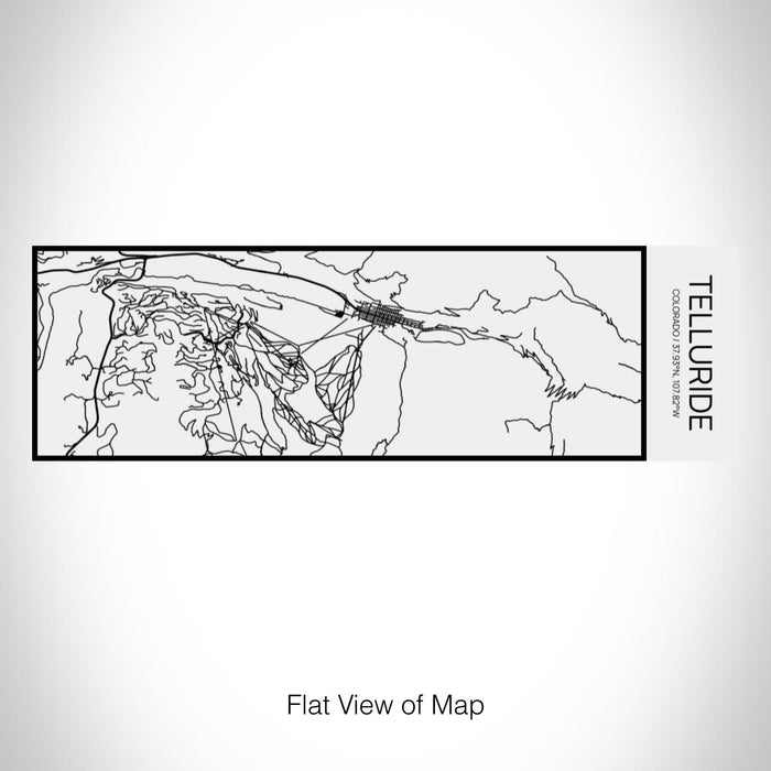 Rendered View of Telluride Colorado Map on 10oz Stainless Steel Insulated Cup in Matte White with Sliding Lid