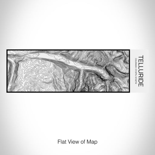 Rendered View of Telluride Colorado Map on 10oz Stainless Steel Insulated Cup in Matte White with Sliding Lid