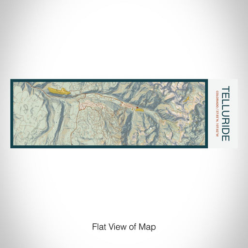 Rendered View of Telluride Colorado Map on 10oz Stainless Steel Insulated Cup in Woodblock with Sliding Lid