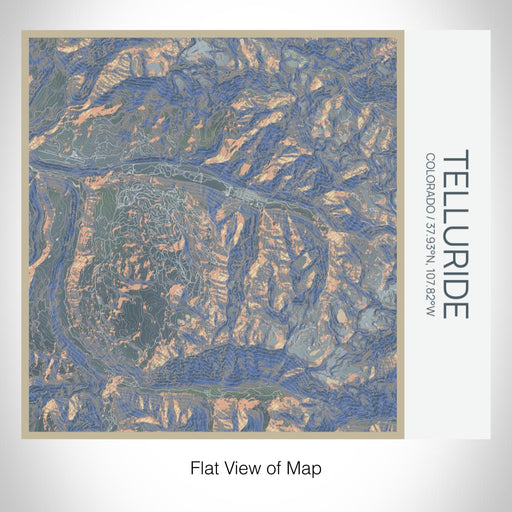 Rendered View of Telluride Colorado Map on 17oz Stainless Steel Insulated Tumbler in Afternoon Map Style