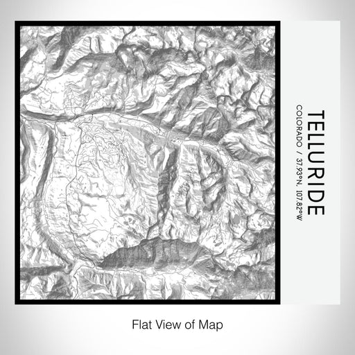Rendered View of Telluride Colorado Map on 17oz Stainless Steel Insulated Tumbler in Classic Map Style