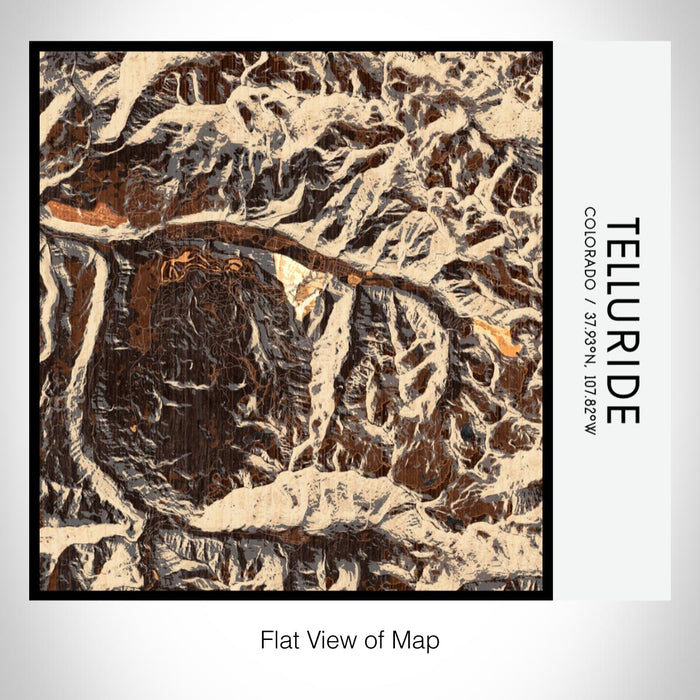 Rendered View of Telluride Colorado Map on 17oz Stainless Steel Insulated Tumbler in Ember Map Style
