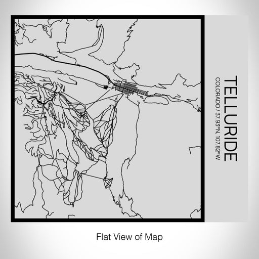 Rendered View of Telluride Colorado Map on 17oz Stainless Steel Insulated Tumbler in Tactile Lines with Succulent in Background