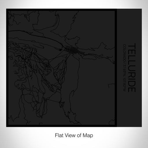 Rendered View of Telluride Colorado Map on 17oz Stainless Steel Insulated Tumbler in Matte Black with Tactile Lines