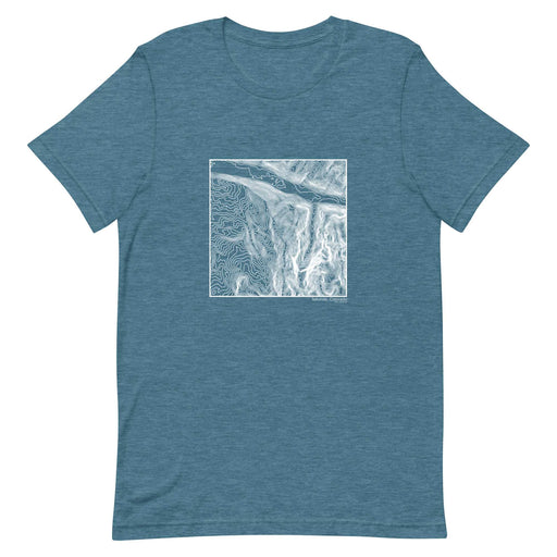 Telluride Colorado Topographic  Map Unisex T-Shirt with City inscription in Heather Teal