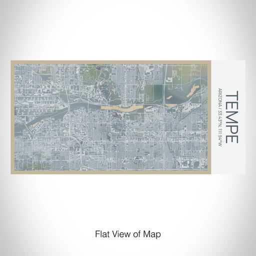 Rendered View of Tempe Arizona Map on 17oz Stainless Steel Insulated Bottle with printed afternoon style map