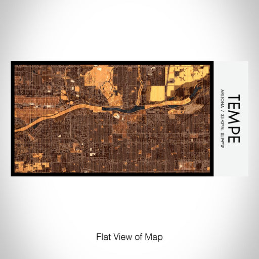 Rendered View of Tempe Arizona Map on 17oz Stainless Steel Insulated Bottle with printed ember style map