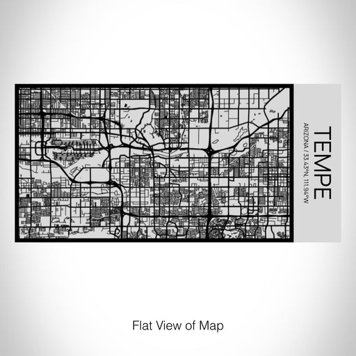 Rendered View of Tempe Arizona Map on 17oz Stainless Steel Insulated Cola Bottle in Stainless