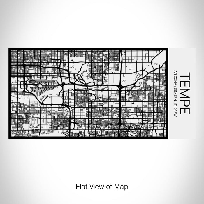 Rendered View of Tempe Arizona Map on 17oz Stainless Steel Insulated Cola Bottle in Stainless in Matte White